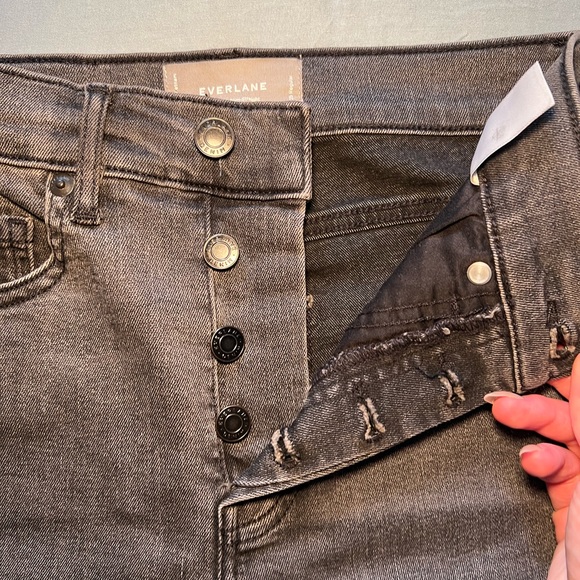 Everlane Grey Jeans Size 25 Regular High Rise Slime Straight - Picture 6 of 6